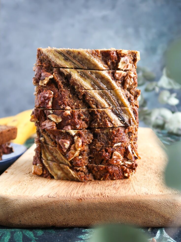 Gluten Free Banana Bread with a Sweet Dates and Crunchy Walnuts